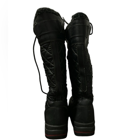 Women's banff Trail Black Quilted Tall Winter Boots - Picture 4 of 6